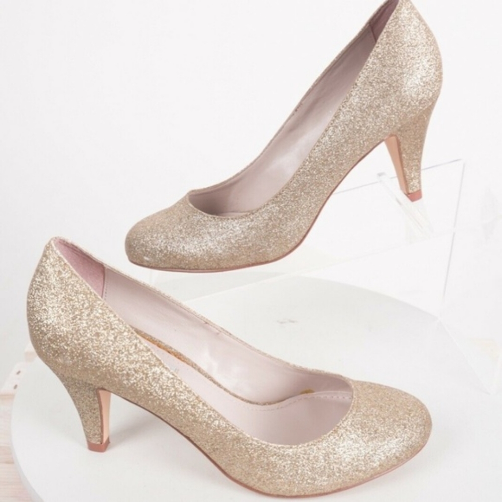 Steve Madden Gold Glitter Ultra G